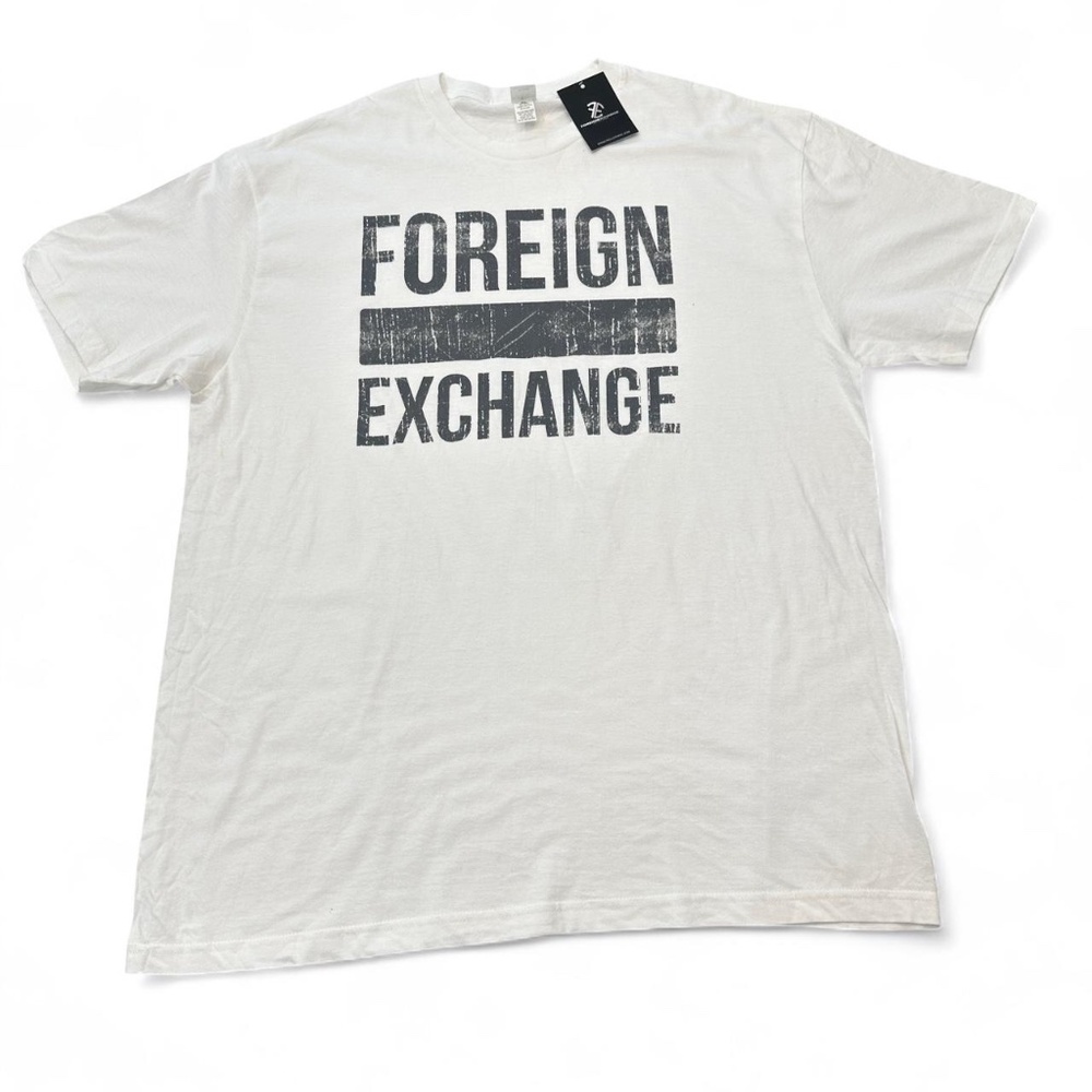 NWT Foreign Exchange Shirt Mens XL White Classic Tee